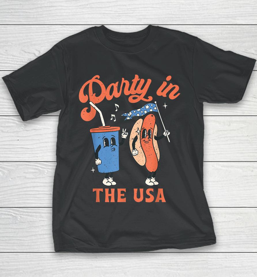 4Th Of July T-Shirt For Hotdog Lover Party In The Usa Youth T-Shirt