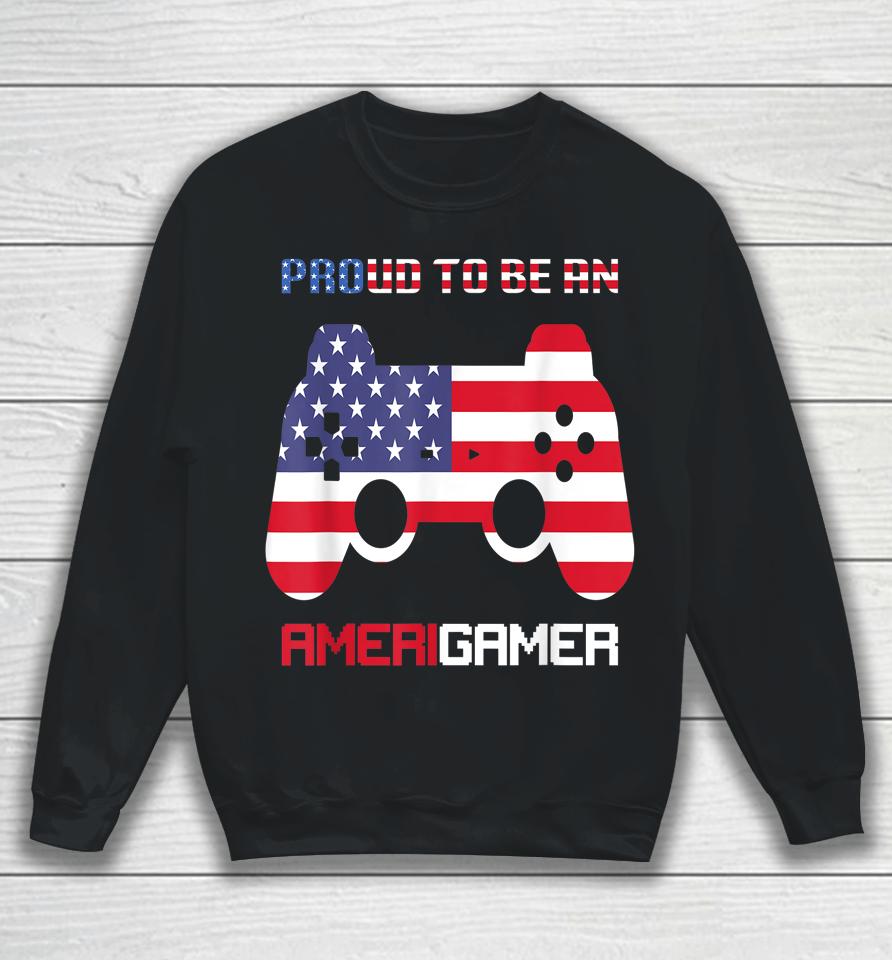 4Th Of July T Shirt Video Game Gamer Kids Boys Men Usa Sweatshirt