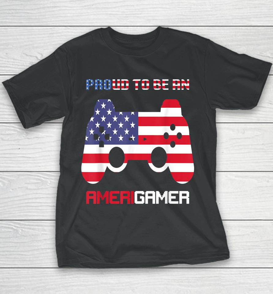 4Th Of July T Shirt Video Game Gamer Kids Boys Men Usa Youth T-Shirt