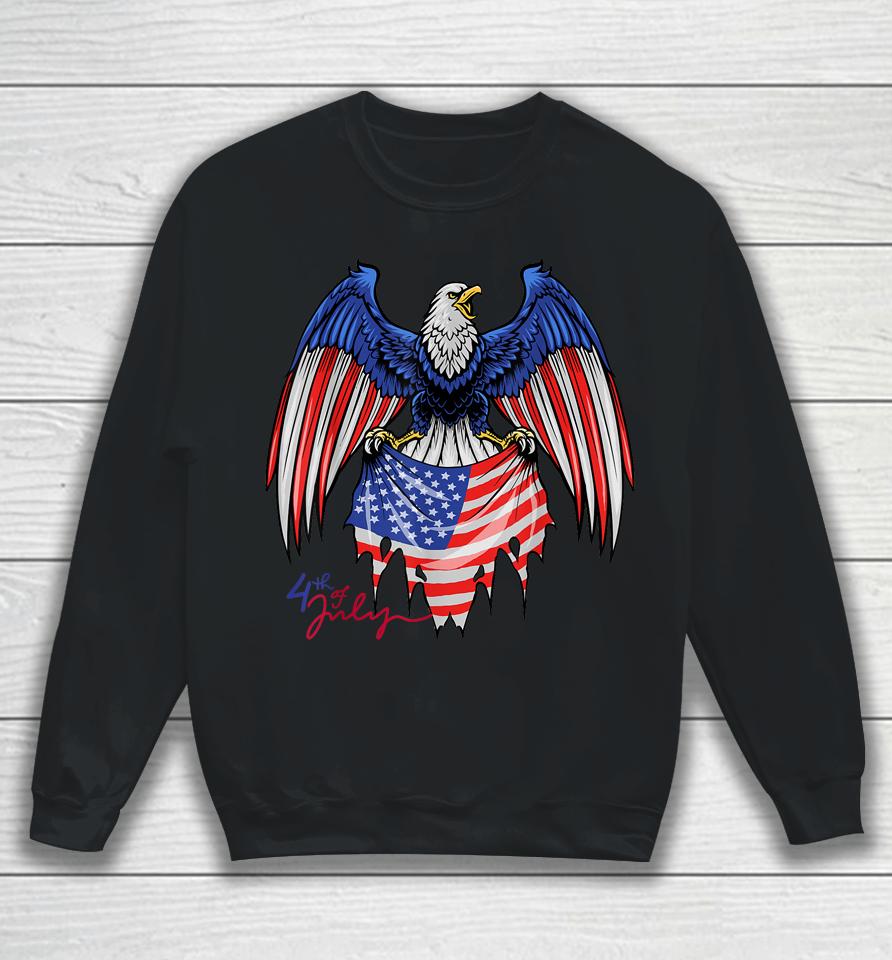 4Th Of July Tshirts - Patriotic  - American Flag Eagle Sweatshirt