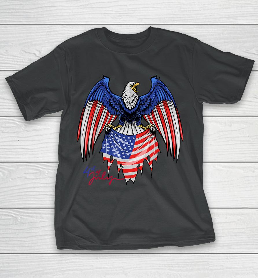 4Th Of July Tshirts - Patriotic  - American Flag Eagle T-Shirt