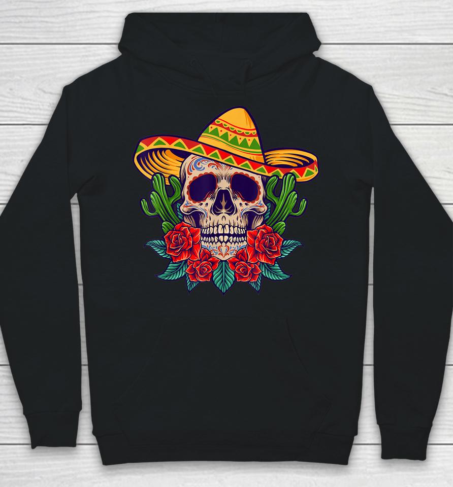 5 De Mayo Mexican Sugar Skull Cinco De Mayo Skull Hoodie