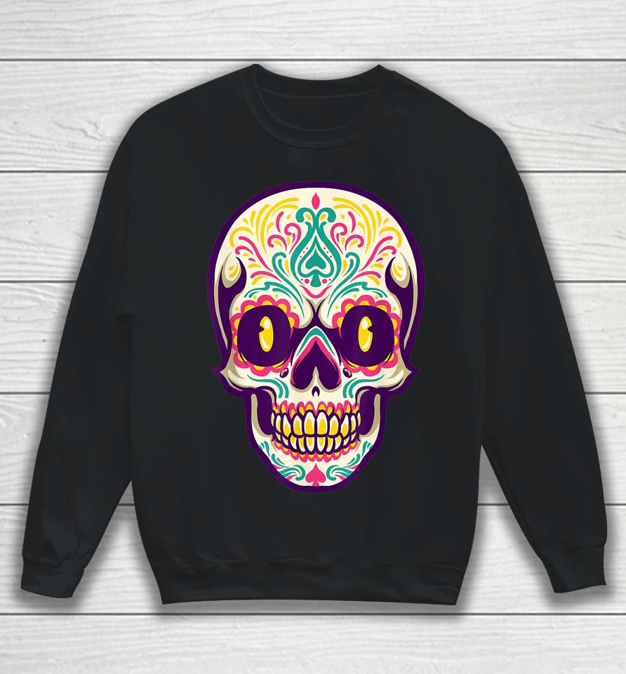 5 De Mayo Mexican Sugar Skull Cinco De Mayo Skull Sweatshirt