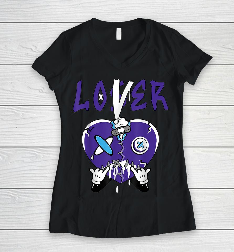 5 Retro Concord Tee Loser Lover Drip Heart Crying Concord 5S Women V-Neck T-Shirt