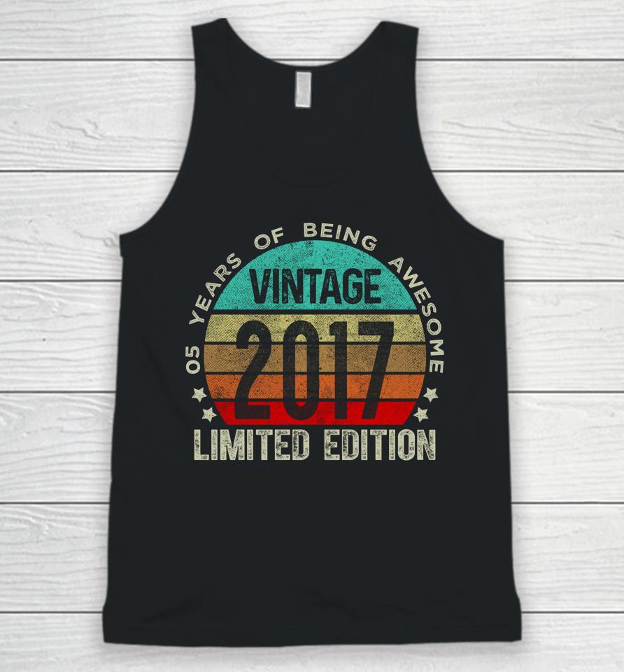 5 Year Old Gifts Vintage 2017 Limited Edition 5Th Birthday Unisex Tank Top
