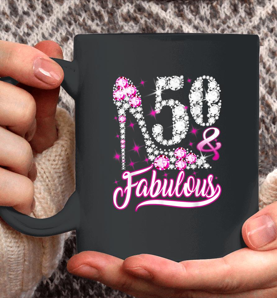 50 &Amp; Fabulous 50Th Birthday Gifts Funny Pink Diamond Shoes Coffee Mug