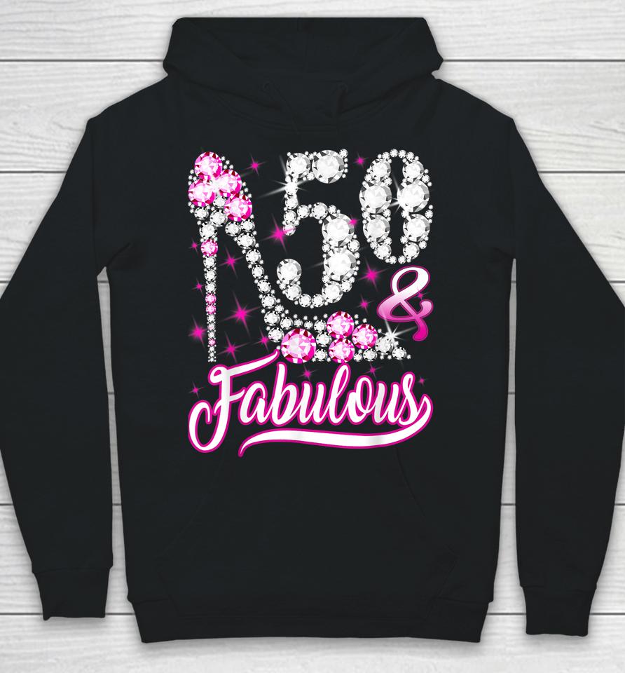 50 &Amp; Fabulous 50Th Birthday Gifts Funny Pink Diamond Shoes Hoodie