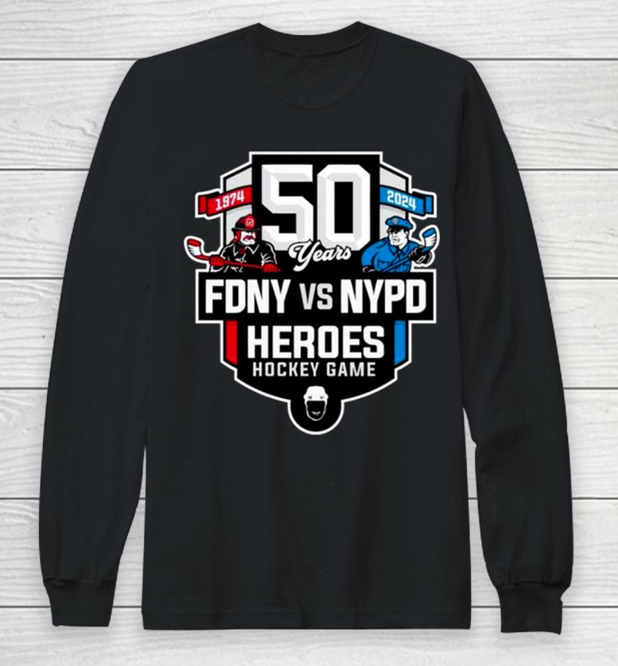 50Th Heroes Hockey Game Fdny Vs Nypd Long Sleeve T-Shirt