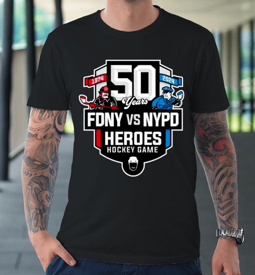 50Th Heroes Hockey Game Fdny Vs Nypd Premium T-Shirt