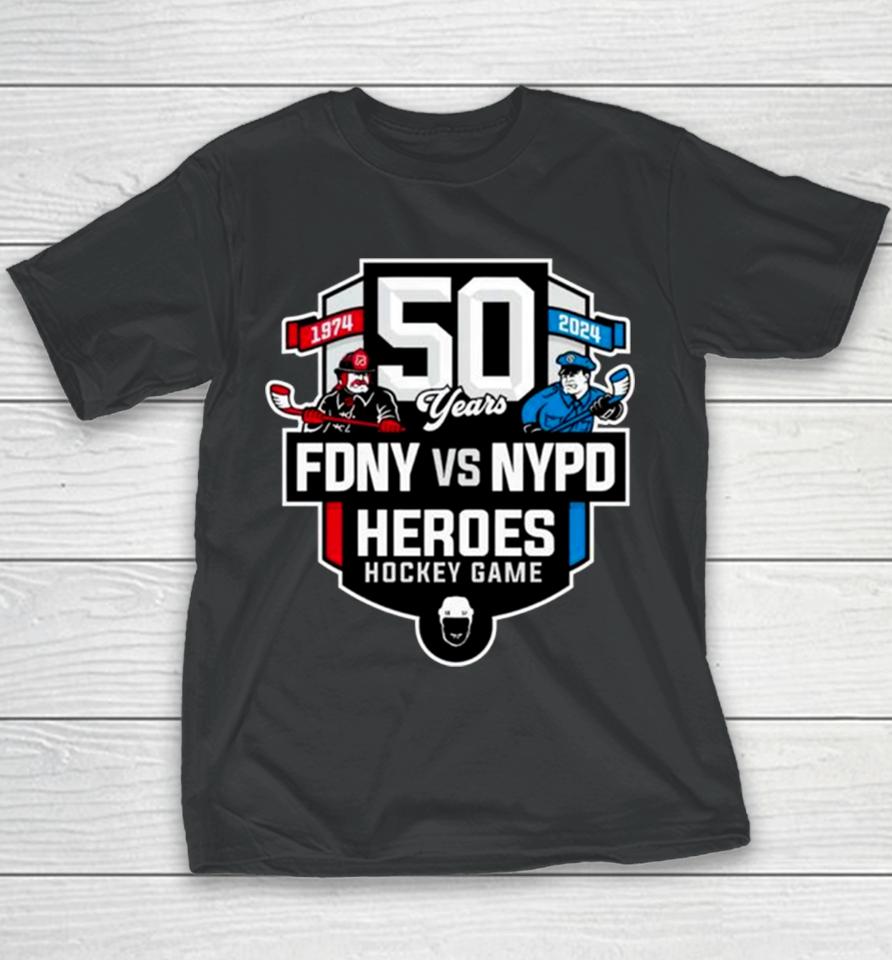 50Th Heroes Hockey Game Fdny Vs Nypd Youth T-Shirt