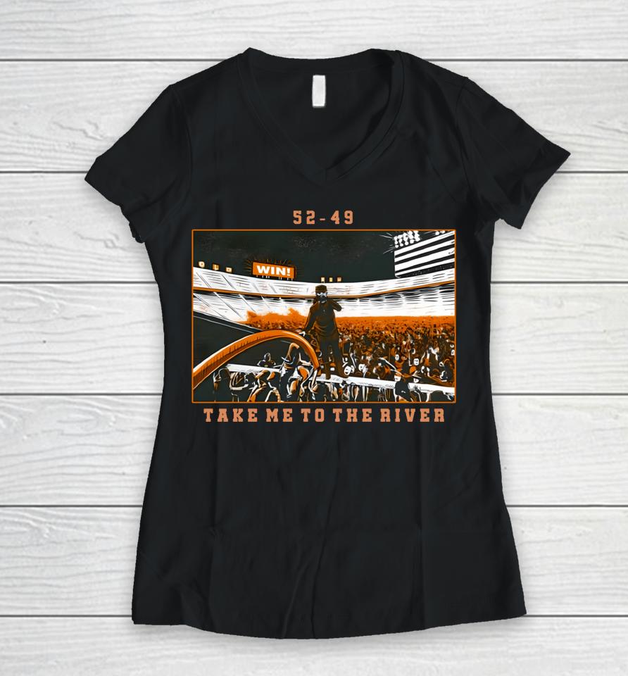 52-49 Take Me To The River Women V-Neck T-Shirt