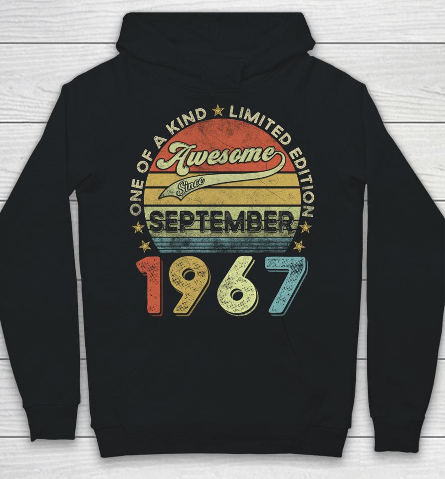 55Th Birthday Gift 55 Year Old Awesome Since September 1967 Hoodie