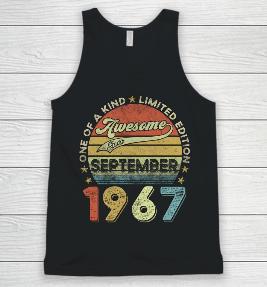 55Th Birthday Gift 55 Year Old Awesome Since September 1967 Unisex Tank Top