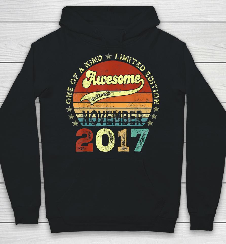5Th Birthday Gifts Awesome Since November 2017 5 Years Old Hoodie