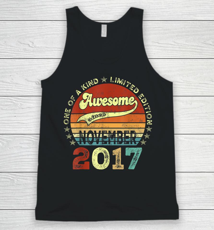 5Th Birthday Gifts Awesome Since November 2017 5 Years Old Unisex Tank Top