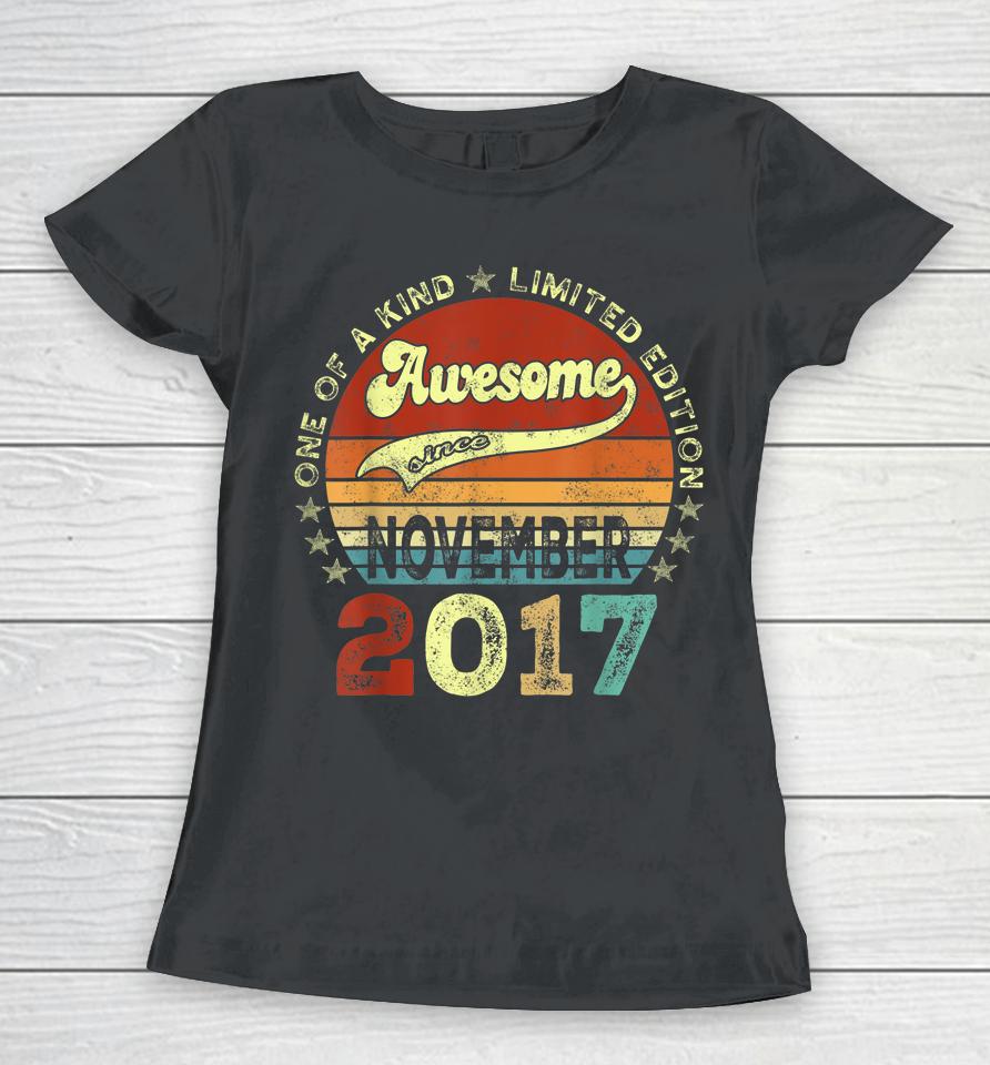 5Th Birthday Gifts Awesome Since November 2017 5 Years Old Women T-Shirt