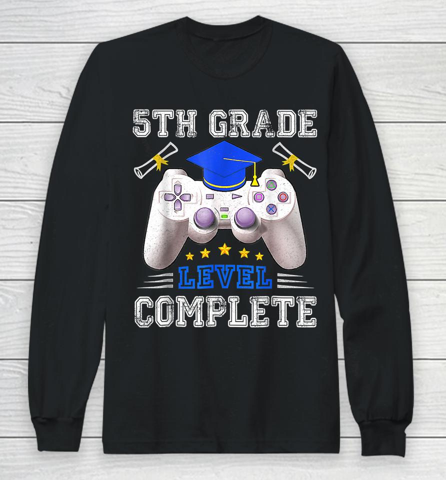 5Th Grade Level Complete Gamer Class Of 2023 Graduation Long Sleeve T-Shirt