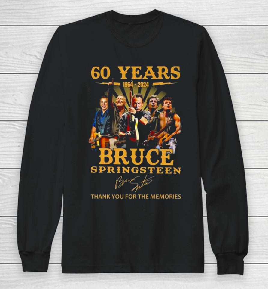 60 Years 1964 – 2024 Bruce Springsteen Thank You For The Memories Signature Long Sleeve T-Shirt