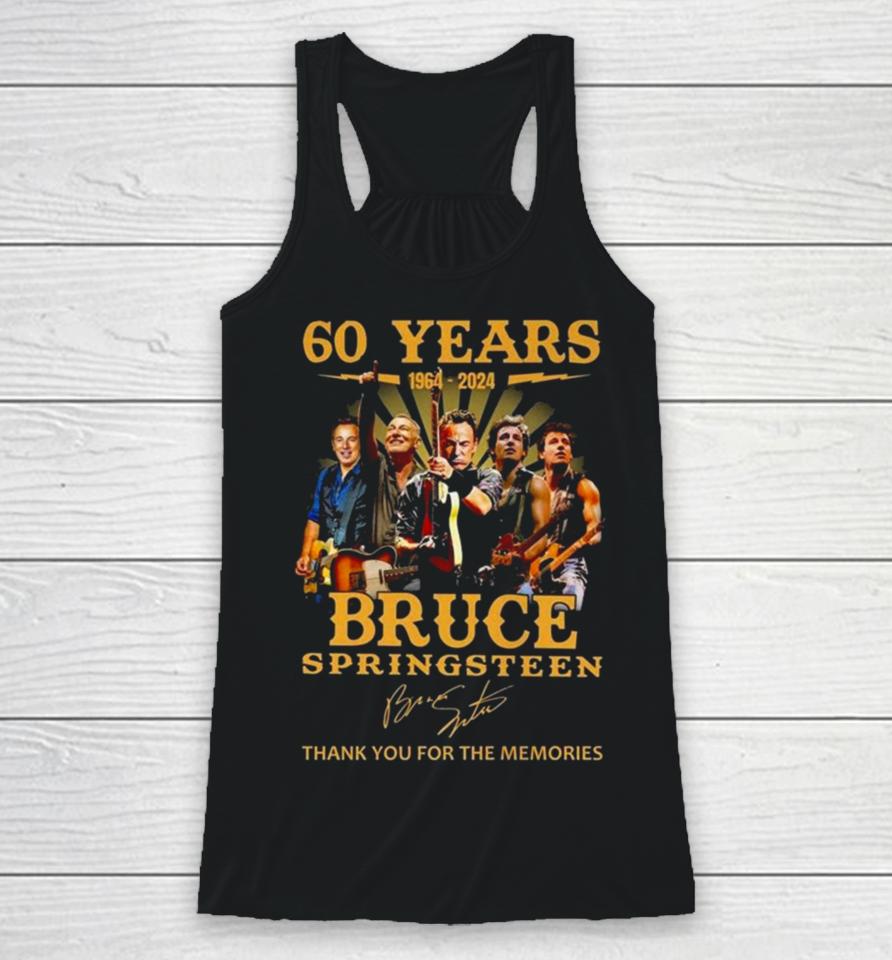 60 Years 1964 – 2024 Bruce Springsteen Thank You For The Memories Signature Racerback Tank