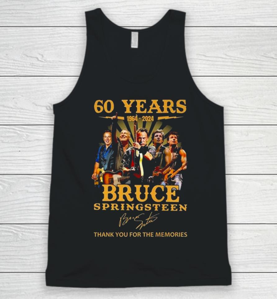 60 Years 1964 – 2024 Bruce Springsteen Thank You For The Memories Signature Unisex Tank Top