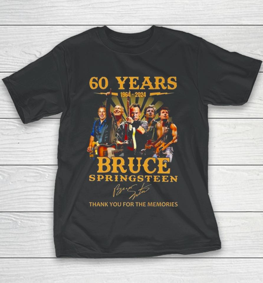 60 Years 1964 – 2024 Bruce Springsteen Thank You For The Memories Signature Youth T-Shirt
