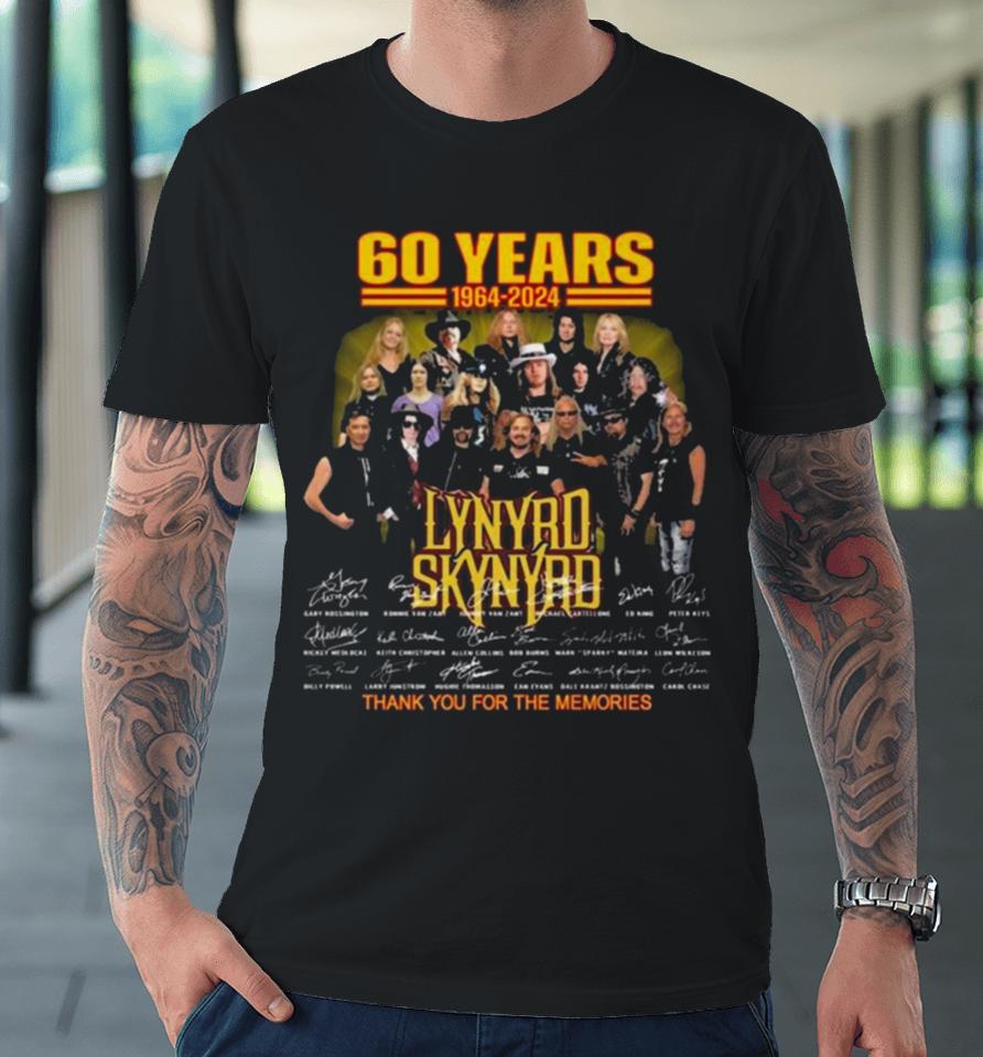 60 Years Of Memories With Lynyrd Skynyrd 1964 2024 Signatures Premium T-Shirt