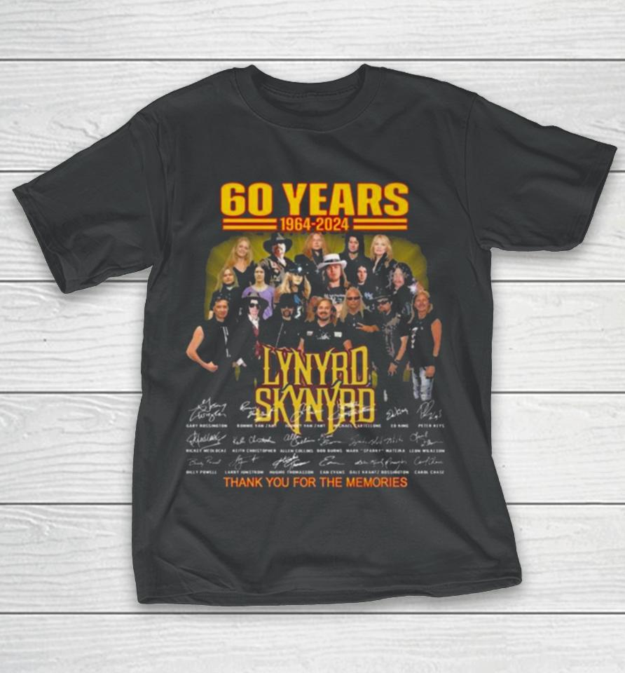 60 Years Of Memories With Lynyrd Skynyrd 1964 2024 Signatures T-Shirt