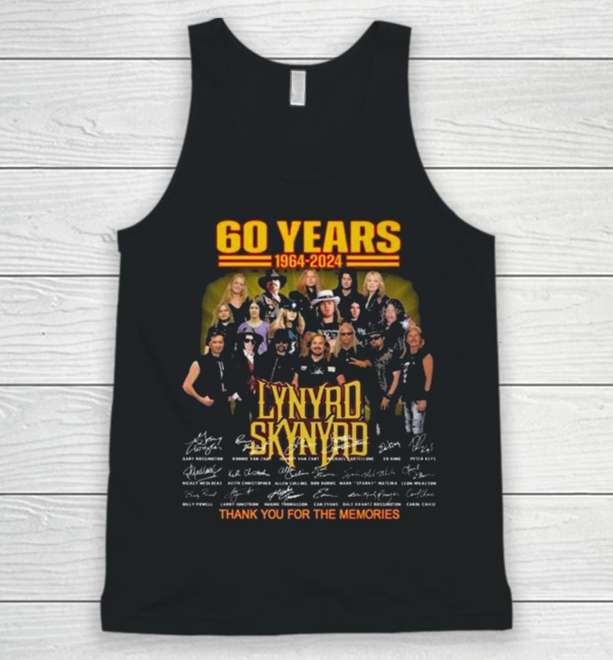 60 Years Of Memories With Lynyrd Skynyrd 1964 2024 Signatures Unisex Tank Top