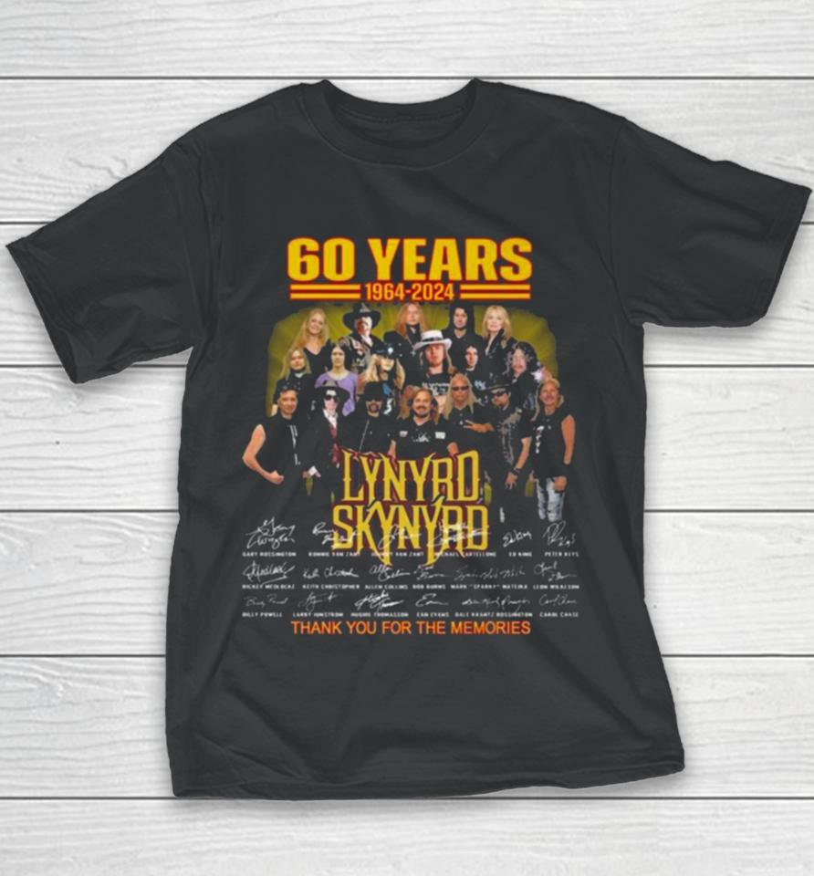 60 Years Of Memories With Lynyrd Skynyrd 1964 2024 Signatures Youth T-Shirt