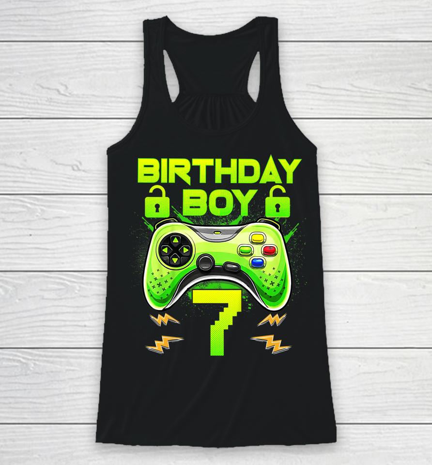 7 Year Old Gifts 7Th Birthday Boy Teens Video Gamer Gaming Racerback Tank