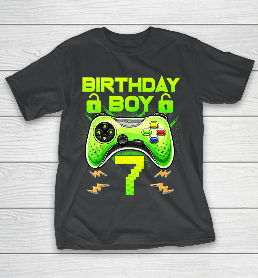 7 Year Old Gifts 7Th Birthday Boy Teens Video Gamer Gaming T-Shirt