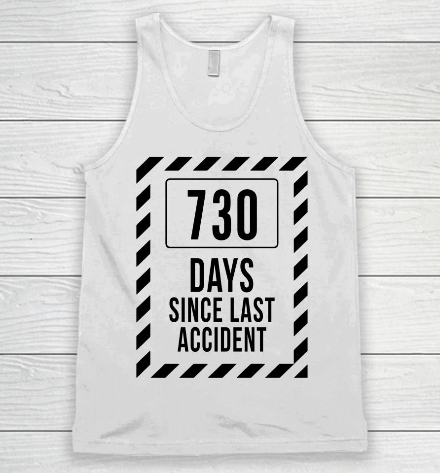 730 Days Since Last Accident Kentucky Ballistics Days Without Accident Unisex Tank Top