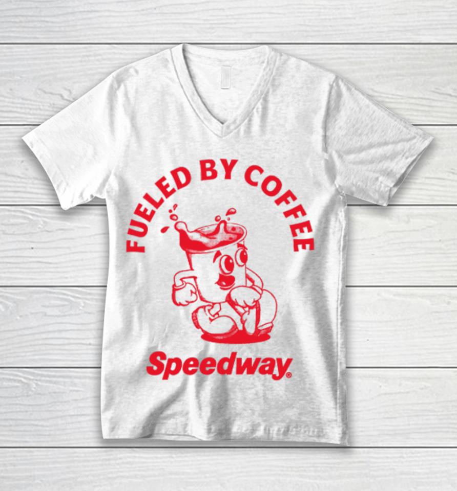 7Collection Fueled By Coffee Speedway Unisex V-Neck T-Shirt