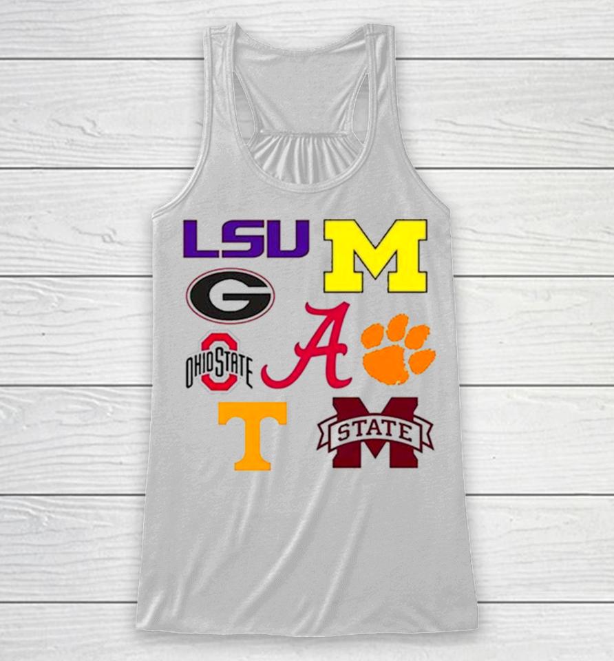 8 Teams Have Ever Been Ranked Number 1 In The College Football Playoff Rankings Racerback Tank