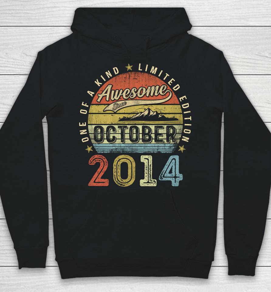 8 Year Old Gift Awesome Since October 2014 8Th Birthday Hoodie
