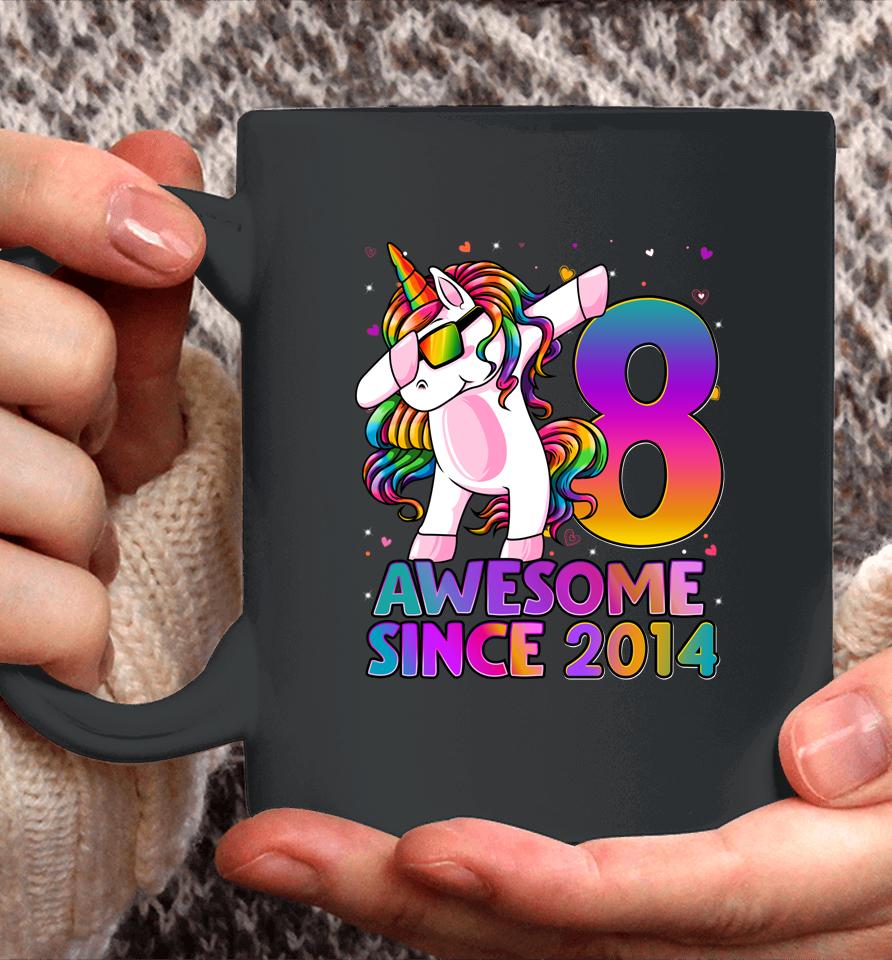 8 Years Old Unicorn Dabbing 8Th Birthday Girl Unicorn Coffee Mug