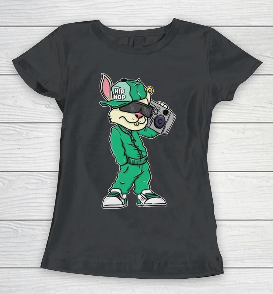 80S 90S Hip Hop Easter Bunny Rabbit Kid 2024 Women T-Shirt