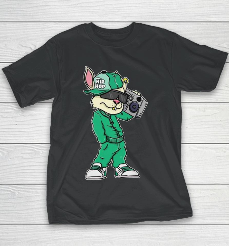 80S 90S Hip Hop Easter Bunny Rabbit Kid 2024 Youth T-Shirt