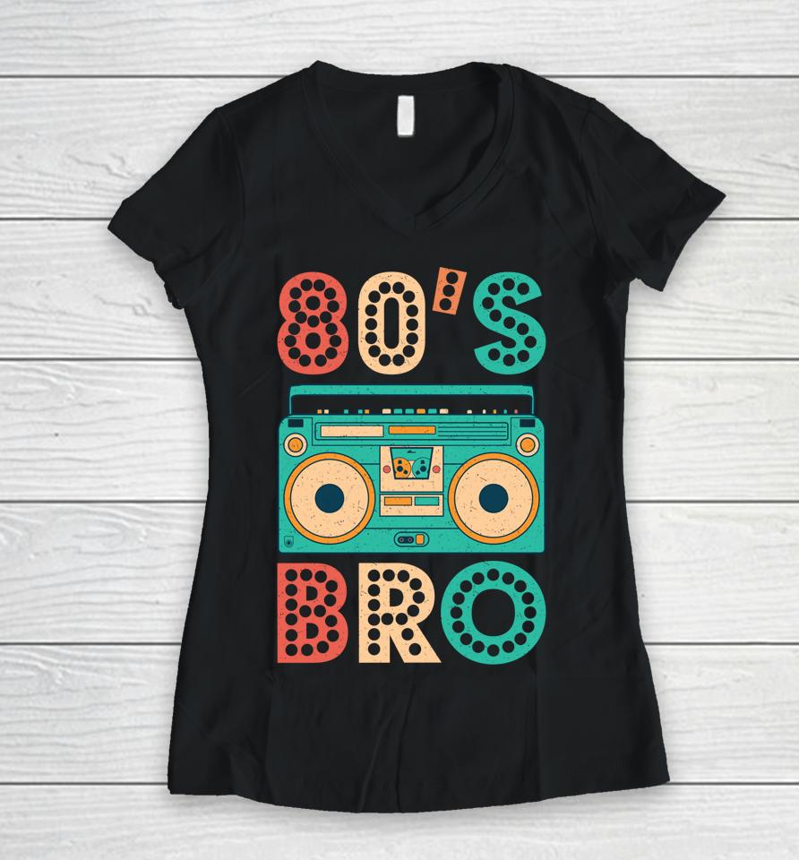 80'S Bro Vintage Cassette Shirt 1980S Retro Vintage 80S Party Women V-Neck T-Shirt