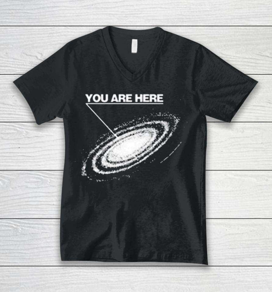 80’S ‘You Are Here’ Galaxy Unisex V-Neck T-Shirt