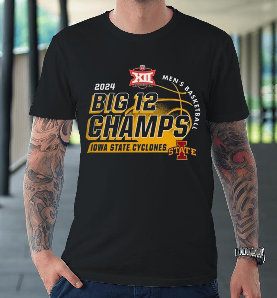 84 Cardinal Iowa State Cyclones 2024 Big 12 Men’s Basketball Conference Tournament Champions Locker Room Premium T-Shirt