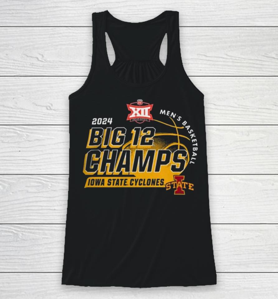 84 Cardinal Iowa State Cyclones 2024 Big 12 Men’s Basketball Conference Tournament Champions Locker Room Racerback Tank
