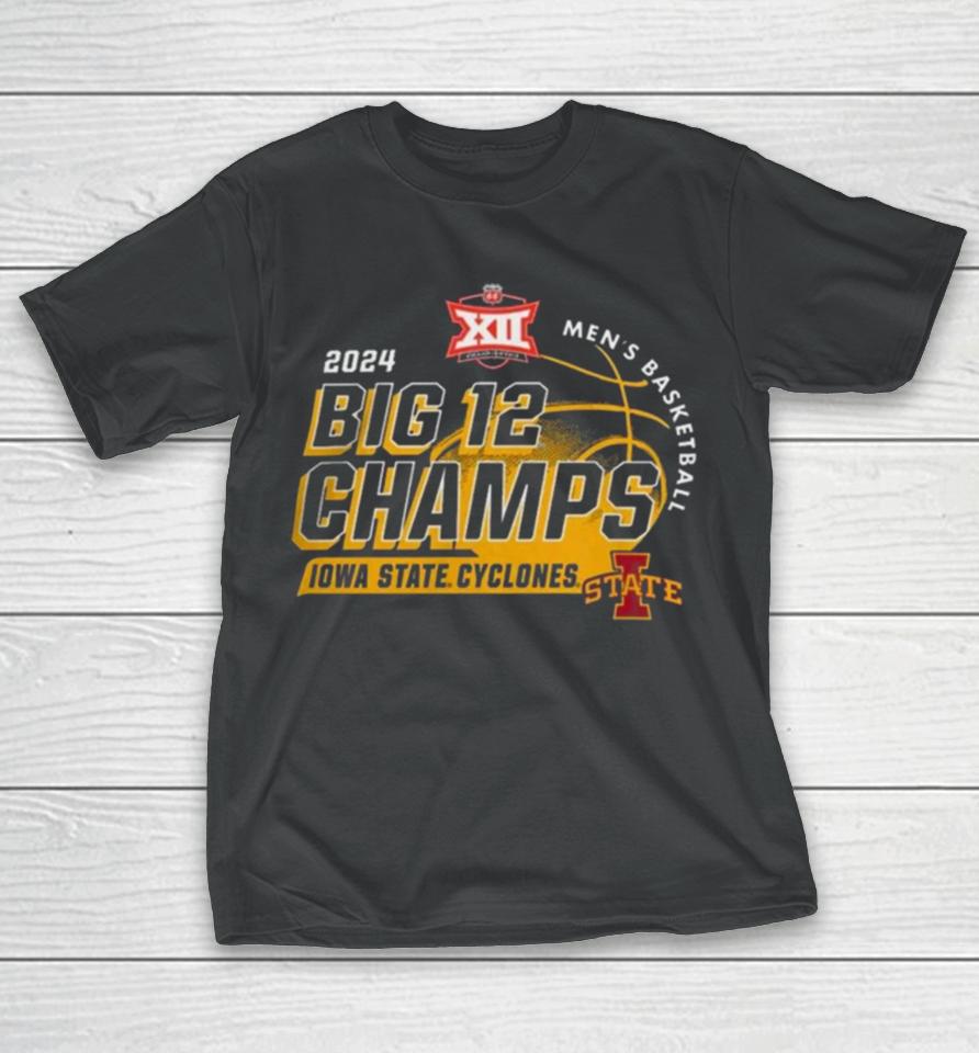 84 Cardinal Iowa State Cyclones 2024 Big 12 Men’s Basketball Conference Tournament Champions Locker Room T-Shirt