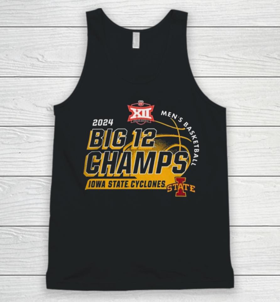 84 Cardinal Iowa State Cyclones 2024 Big 12 Men’s Basketball Conference Tournament Champions Locker Room Unisex Tank Top