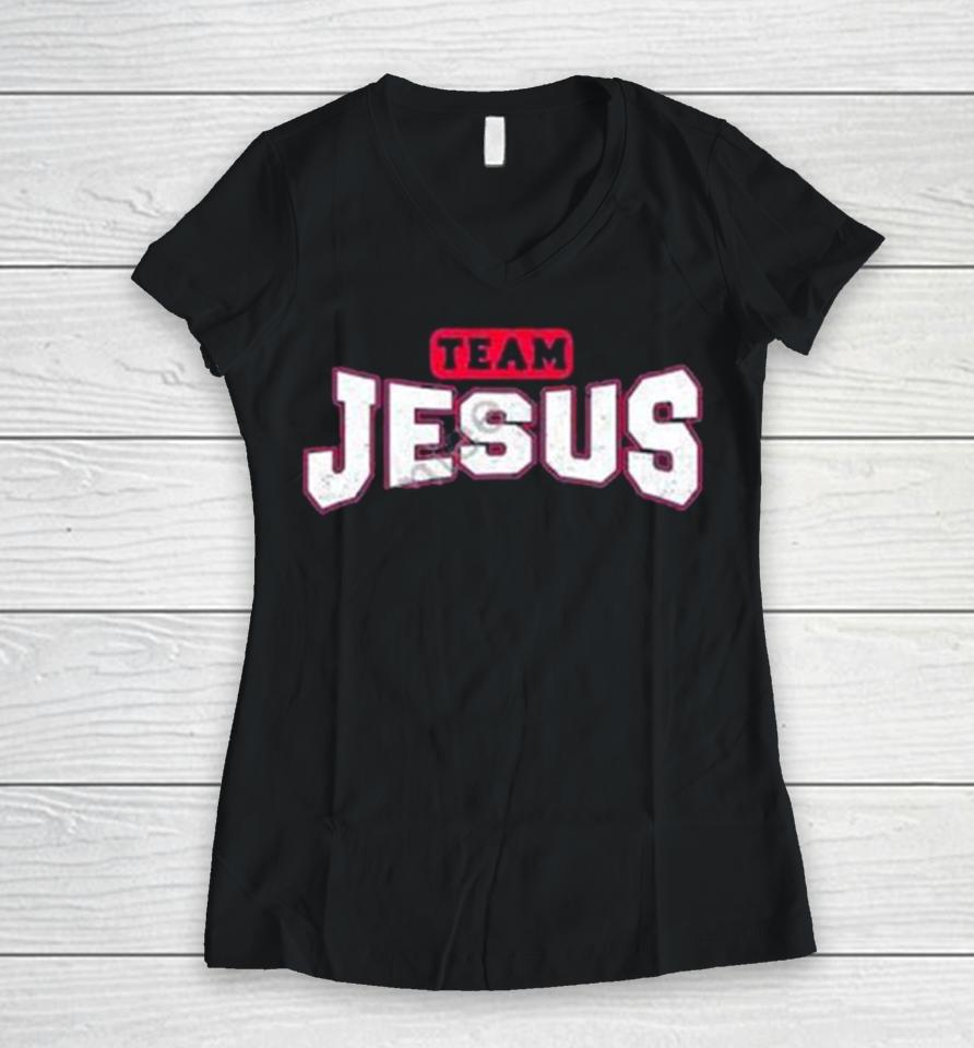 90’S Team Jesus Women V-Neck T-Shirt