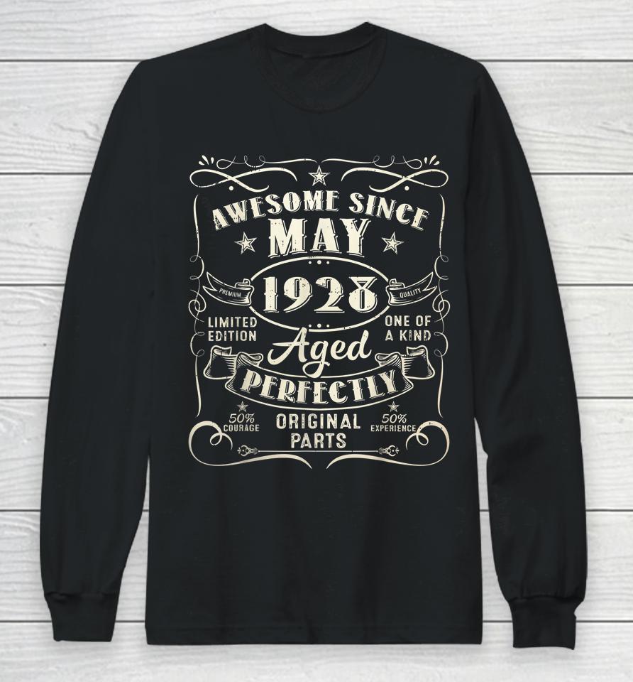 95Th Birthday Awesome Since May 1928 95 Years Old Gift Men Long Sleeve T-Shirt