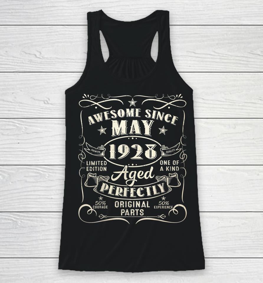 95Th Birthday Awesome Since May 1928 95 Years Old Gift Men Racerback Tank