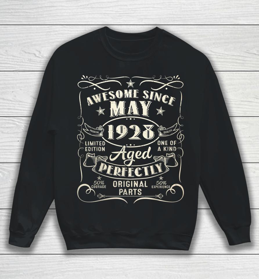 95Th Birthday Awesome Since May 1928 95 Years Old Gift Men Sweatshirt