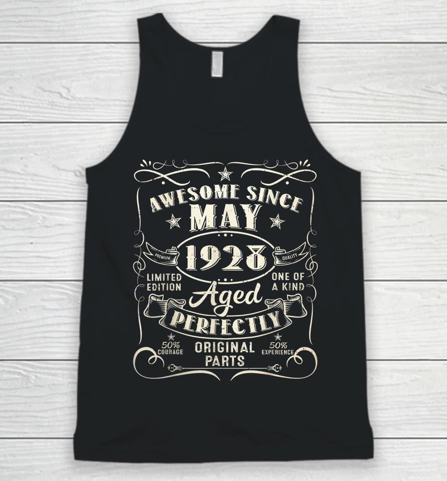 95Th Birthday Awesome Since May 1928 95 Years Old Gift Men Unisex Tank Top
