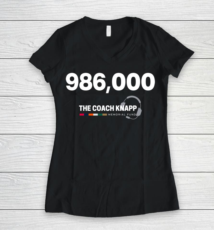 986,000 The Coach Knapp Memorial Fund Robert Saleh Women V-Neck T-Shirt